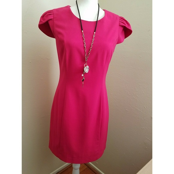hot pink dress ruffle Call It Even Hot Pink Ruffled Dress – Shop the Mint main image 1